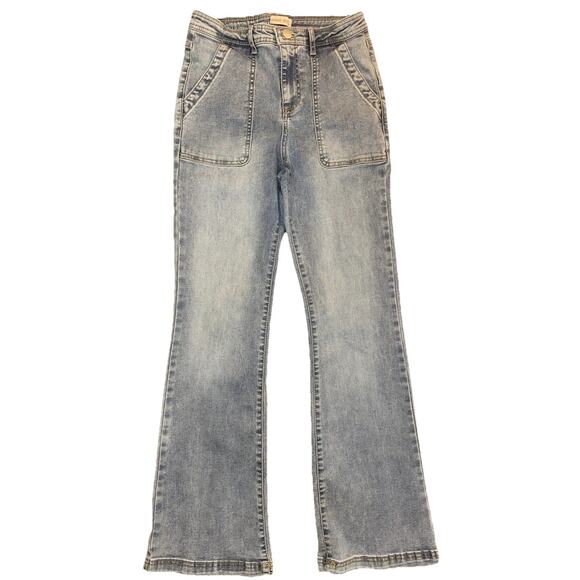 Knox Rose Jeans Blue Utility Patch Pocket Size 6 Flared - Picture 1 of 16